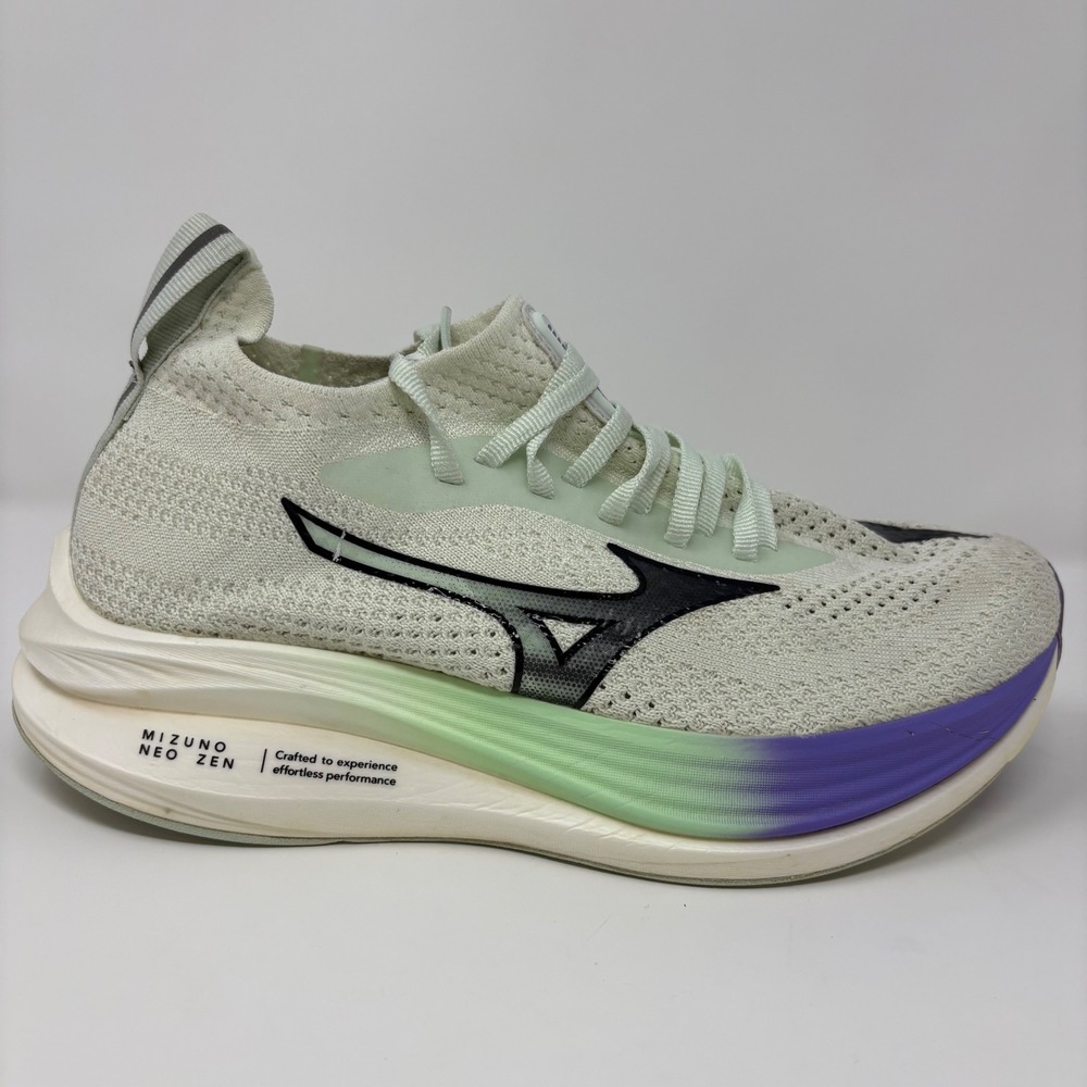 Mizuno Wave Neo Zen Women's Size 8.5 Green Purple Running Shoes (J1GD258821)